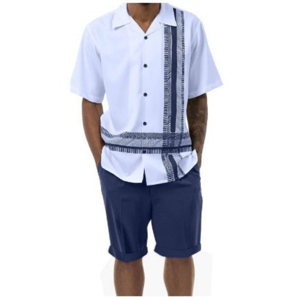 Montique Men's Button Down Short Sleeve Shirt